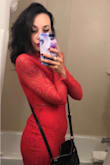 I loved this dress! It was the perfect dress for my friend's wedding. The red is bold, but the lace gives it a delicate appearance. A perfect combination. I wore this with nude heels and got a lot of compliments. It didn't bunch and hugged all the right places. Super flattering! I'm also planning on throwing a stocking on and wearing it for Christmas or any family holiday parties (if we even have them this year...) I would definitely purchase another dress in a different color if they didn't have just black. - Keisha J.