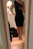 Very cool forest green velvet. Looking forward to wearing it for my friend's wedding. Perfect fit, not skin tight, very comfortable. I'm 5'8" 140lb and I kept the Small. I also bought a medium but returned. sometimes smalls are too short, but this was great and I kept the small. - Katherine M.