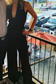 I'm tall and have a thin frame so one piece outfits are usually super tight in the crotch. This jump suit fit amazing and was so comfortable. I felt like a rockstar and I got compliments all night, even from strangers. Shorter legs might have to get it hemmed, but with a pair of 3-4 inch heels it didn't drag at all for me. - Emily F.