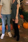 Love the boots, I'm obsessed with how they look! The only thing is that they're really tight around my foot and I wear a size 6. So not sure if I should have sized up or not, but for now, I'm keeping the tight fit!! - Miranda K.