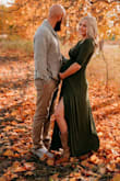 I wore this for my maternity pics. I normally wear a small but that size was sold out so I went with medium and it worked great! - Emily B.