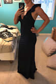 This dress was so comfy! It fit beautifully and made me feel sexy! I did return the navy as it was sooo dark. It just looked black. I had to be in specific lighting for it to look navy. I am hoping the burgundy one comes back soon. But as far as fit, it fit true to my typical size of medium and would have been comfortable to party in all night. - Erin K.