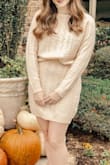 I love it! The skirt isn't tight, but super flattering! Looked super cute for my fall bridal shower! - Aubrey H.