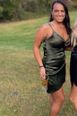 Wore this to a wedding, it fit perfectly. There's only a little bit of stretch since it's a satin dress which I was worried about. But it definitely fit in the right places. - Kaitlyn O.