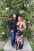 I ordered this dress for a wedding super last minute. I'm normally a Medium, but I was worried that COVID weight had gotten the best of me. Turns out, a medium would have probably fit perfectly, but the large looked just as good! This dress is extremely forgiving and looked stunning at my brother-in-law's quaint rural winery wedding! Obsessed!!! - Lexi R.