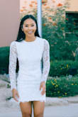I got this dress last minute for my courthouse wedding and it was absolutely perfect! It looks exactly like the picture, the length was perfect, and so comfortable! The only thing was that it was a little loose around my waist and I wished it could've been a little more snug there, but nevertheless an amazing dress! I am so glad I got it! I got it on sale but would 100% buy it full price! - Jamie L.