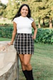 This skirt is super cute and gave me lots of fun Clueless vibes. It was snug on me, but it's because I probably should have ordered a Large and gotten it tailored since I'm in between sizes. Can't wait to wear this more! - Kristen C.