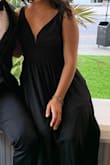 Wore this dress to a black-tie wedding and it was perfect! I'm 5'8" and it was the perfect length for me without getting it hemmed. I have a smaller chest and it was a little tight so maybe size up if you are bigger chested. :) - Caitlyn G.