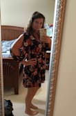 This dress is so comfortable.  It looks a little baggy but afraid I would not be able to wear size medium because just pulls over your head, no zipper and I have broad shoulders.  My measurements on size chart said to order large - Carrie H.