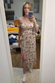 This is a perfect dress to either dress up for an afternoon party, or just to stroll around shopping in. I absolutely love it! - Pauline H.