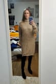 I wish the XS size hadn't been sold out because I would have gotten that size. For a small it is pretty wide. I will either have to have it tailored or wear a belt with it.. But still, very cute...super soft. I was afraid it might be itchy, but not at all. - Pauline H.