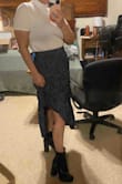 Amazing skirt! If you're in between sizes or right on the cusp, you'll be fine in your regular size. I fluctuate between L and XL according to the chart, but the XL was way too big. I exchanged for a L and it was perfect. This is such a cute skirt for casual wear and good for church, too. I've never been into this style skirt, but now I'm like "dangggg, what was I waiting for?!" - Ixchel L.