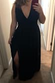 I love this gown! It's perfect for my friend's wedding and I can also re-purpose the dress for future formal events as it's very simple and tasteful. One thing I recommend is definitely going with your usual size. I went off the size chart and ended up exchanging twice (luckily shipping/handling is so fast! Also a big plus!) The size that was recommended for me was a XXXL but the L fit perfect (my usual size). Very beautiful and good quality dress. - Pamela G.