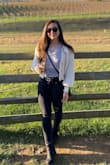 Not too cropped, nice and flowy, comfortable. I have it in two colors. Would recommend! - Janell L.