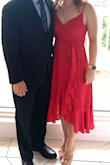 Perfect dress for a Florida beach wedding! I did have to use body tape in the chest area, but worth it! Originally ordered a small, but the x-small was more flattering and comfortable! The exchange was quick and easy. - Joeline H.