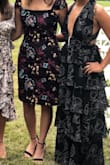 I love everything about this dress!! It fit just like the model and the sizing was perfect. I was worried because the layers make it look bulky but it was super flattering. Had so many compliments all night. 

I usually order a 4-6 in dresses and always a medium. I have an athletic build and not much of a chest, I wore pedals and never had an issue with the girls coming out as the straps are wide enough. Great material. 

SO happy with this purchase! - Tiare A.