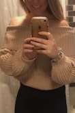 OH.MY.GOSH. I need this sweater in every color. Usually whenever I attempt an off the shoulder sweater, the shoulders rise up and it's uncomfortable. This....this sweater is on a whole other level. You're going to love it, the material is soft against the skin, it's flattering! I love the long sleeves! Need more colors. - Emma B.