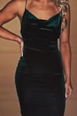 This dress was absolutely perfect for my birthday. The velvet just hugs in all the right places, so flattering!! - Haley J.