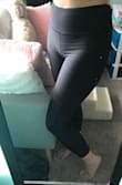 Tighter than I expected, I'm usually a large or a size 8/10 depending on the pants. I might have tried an XL on these just to see if they fit if I had known but ultimately the large will do. Love that both sides have pockets, and the pockets are great. They're soft, fairly warm, and not too thin. The high waist style comes up over my belly button which is awesome (it's the worst when high-waisted leggings are more like a mid-rise). All in all worth the price. Only thing I would change is the length, they're obviously not full length but would be nice if they were. I'll take what I can get though. - Stephanie C.