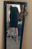 LOVE THIS DRESS SO MUCH. It fits like a glove. Definitely more of a body con fit. I have red hair and the green velvet is GORGEOUS. I have a bigger bust so I didn't have any issues with the cowl neck. The straps weren't too long - they seemed to fit just right. I had so many of my girl friends ask where I bought the dress so they could buy it too. Would absolutely recommend. Loved it! - Quincy H.