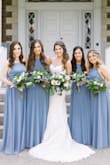 This is such a great bridesmaid dress for a low cost! I didn't have to alter it at all bc of the adjustable straps which was nice and saved me even more money. The dress has a lot of fabric so it looks super expensive! I didn't need to wear a bra so the low back looked beautiful. It's super easy to clean and fit all of our different body types so well. - Tori D.