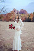 I absolutely love this dress it fits perfect, I got a size small and it was like if I tried it at a store. I got a lot of complements the day of my wedding. - Alejandra G.