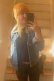 I love to wear chunky sweaters and big sweatshirts with this cause they actually fit underneath! The sleeves are the perfect length so I can roll them up and keep them all the way down depending on my outfit. Love this jacket. - Julia P.