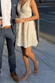 I loved the shoes, good quality, but I don't know if my ankles are too skinny but I had to make an extra hole in both of the laces because they were very loose. Once I made that, the problem was solved ;) they fitted perfectly with my dress - Angie T.