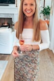 I absolutely loved wearing this to my bridal luncheon!  I ordered an XS and typically wear XS, so I would say it fits true to size!  Would highly recommend purchasing!!  SO glad I did! - Hannah T.