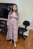 I love this dress; it was flow-y, but overall, it fitted well. It was a tad bit long for me, but I wore some chunky heels and they went well. And I absolutely loved this dusty rose gold color. - Varsha R.