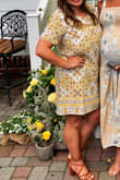 Super cute shift dress for the Spring & Summer. Worked great for baby shower. I have a large chest so it was a little tight in the chest, but the XL was huge everywhere else so I went with the large. It's not stretchy, so that's one thing to consider. - Ella S.