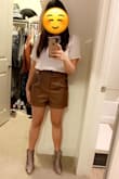 These shorts are adorable but a little long- I'm personally okay with that style. If I had sized down I think they would have been too tight. - Megha K.