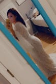 This dress is amazing. I actually ordered 3 Lulus dresses and this one was a no brainer! The only size in stock was a Medium and I took my chances as I fell in love with the photos of this dress. The dress fits as if it was made just for me. I'm very curvy with a smaller bust and it's perfect. I will be having the lining stitched on but aside from that it's absolutely amazing!! - Nikki J.