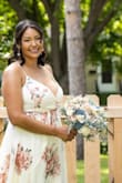 I love this dress! I got it for a last minute wedding dress for my change in wedding venue due to Covid and had a beautiful backyard wedding. I was initially worried because my bust is big and it didn't fit with a bra for me but thankfully it's lined really well and I had no issues throughout the night. - Joy S.