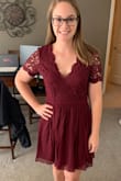 I ordered a medium and it's a little loose at the waist, but not enough that it would need alterations. It's a good length and super cute on! The lace seems very durable and not flimsy at all. - Russell F.