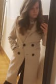 This coat is really beautiful, everyone who has seen me in it says it's very pretty and they love the color. The pictures on here are spot on as far as what the coat looks like in real life So if you like the color on the website, you will love the coat! I like that the buttons are sewn on tightly because some other companies when you order something, the buttons fall off right away while these are nice and solid if that matters to anyone. I am petite and this coat really is the perfect length. It is a little below the knee and looks great with my knee high boots. The coat looks good open or closed, although I prefer it closed as it gives it a more chic look. Highly, highly recommend the coat. It's a great addition to anyone's wardrobe and it is definitely the color for this season, absolutely love this coat. - Lori H.