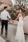 This dress was always out of stock, so the minute it's back in stock I have to get it. I wore it for my engagement pictures and it turns out so beautiful. Highly recommended. - Aria D.