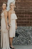 Absolutely loved this dress and got so many compliments on it! I was a personal attendant in a wedding and was a little worried about it being strapless but I never once had to pull it up or worry about it falling down. It was slightly looser fit than a bodycon dress but I actually preferred that it wasn't so tight. Highly recommend! - Haley V.