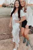 I got this for my bridal shower at the last minute after buying a dress that was completely see through. It came in and thankfully fit perfectly and made me feel so confident. It definitely isn't see through AT ALL and the fabric is great quality. This dress flattered my figure so well! I got SO many compliments. - Rachel D.