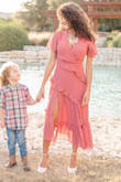 The dress is beautiful. Perfect color for fall or spring! - Darleen G.