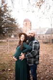 I'm usually a size Small (I also have this dress in a size S in maroon that I wore for my baby shower), but I ordered the green in a size Medium for my maternity shoot, and it was absolutely PERFECT! I could have gotten away with a small, but the Medium definitely gave me more room and extra length. It's such a comfy dress, and I love that I can wear it post-baby as well! - Leanne P.