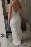 I loved the look and fit of this dress, but during the 2 minutes I tried it on, my underarms got all scratched up. If this was a main event dress, I would have kept it. But I'm looking for comfortable, after party dress after I've been in my wedding dress all day, so it needs to be comfortable. - Kelly C.
