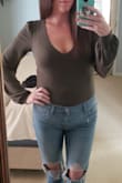 I love this bodysuit! Great fit very flattering and easy to unbutton. Material is good quality and soft. - Aubrey J.
