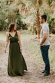 I LOVE this dress. It photographed so well for my engagement Photos!!! I got an XS because the reviews said it runs large, and usually I'm a small. So ordering one size down was perfect. It fit exactly how it was supposed too. - Natalie D.