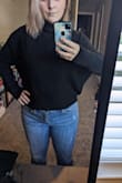This one is a must have for winter. It's soft. It's warm. It's a little shorter than I'd prefer and than it looks in pics, but it's not so short that I'd even consider returning it with all the other perks! I'm honestly thinking of just ordering 6 more and wearing only this sweater all winter ;) - Shauna B.