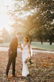 I wanted a simple but timeless dress for my small wedding ceremony this fall. It fit beautifully as is but since I wanted to wear low heels I got it hemmed, cups put in and the straps fitted. The alterations cost me more than the dress itself but it was gorgeous and paired beautifully with a cape I purchased separately. - Marissa B.