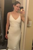 I think this dress is so pretty in the front, but the back is kind of boring. I wish it had a low back or something because the cut of the current back isn't very flattering on me. - Jessica P.