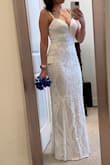 Fits beautifully. Feels and looks expensive. It has this lovely silky lining that feels luxurious. The sequins weren't that bothersome under the arms for me. Don't have to do any alterations to this one. I'll be wearing it for my ceremony micro wedding on the beach! Love it! - Sophia S.
