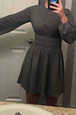 Super cute dress although the sleeves are a bit large. Unfortunately I had to return this dress due to my distaste for it. Friend told me it looked like a pilgrim dress and I can see it. - Kayla M.