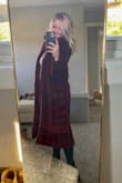 A little loose fit, buttons only half way down, but it feels amazing and looks super expensive! I love it! - Eva C.